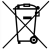 Symbol durchgestrichene Mülltonne